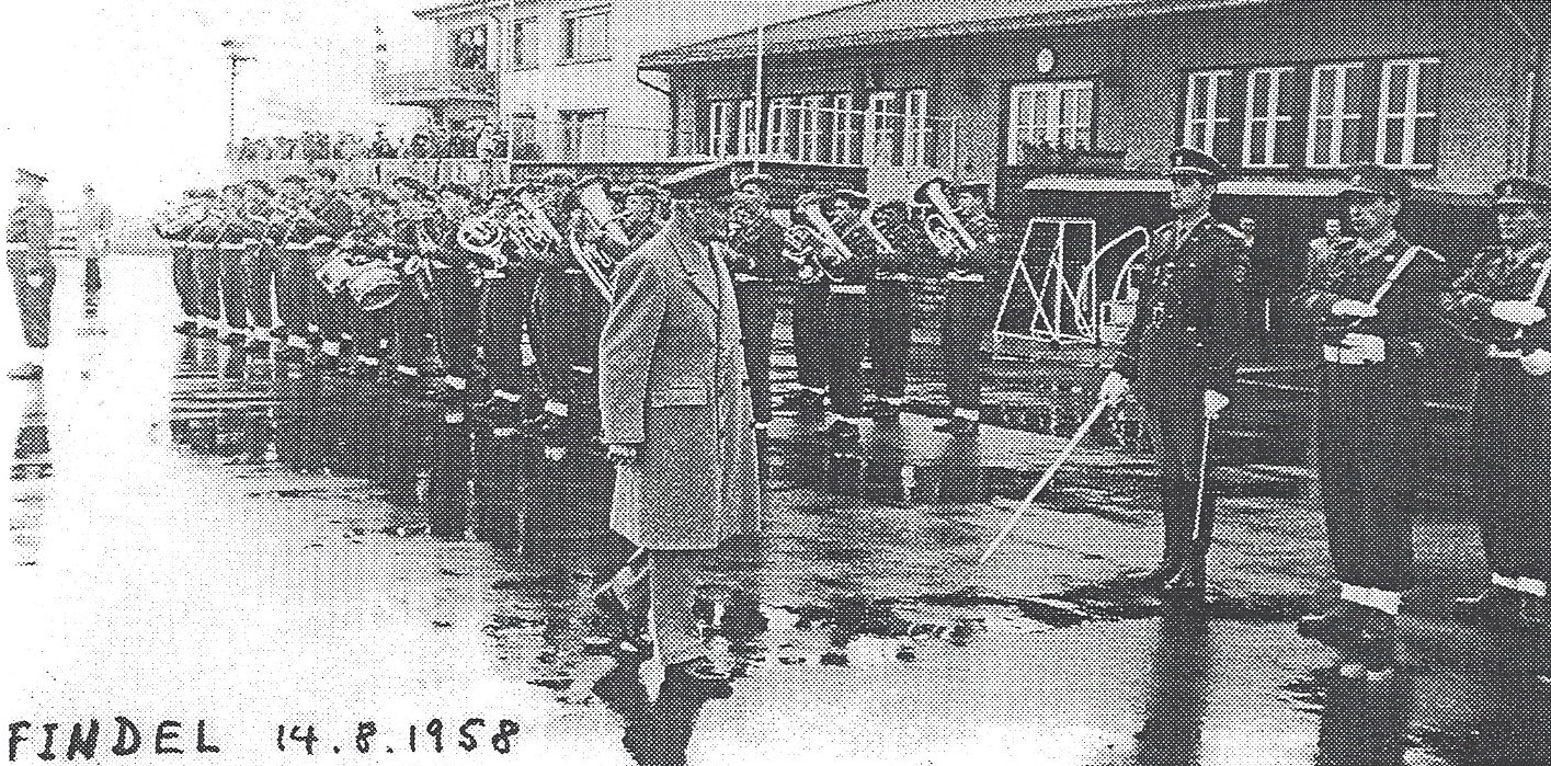 Findel, 14.08.1958, Fieldmarshal Sir B.Montgomery kënt op Lëtzebuerg