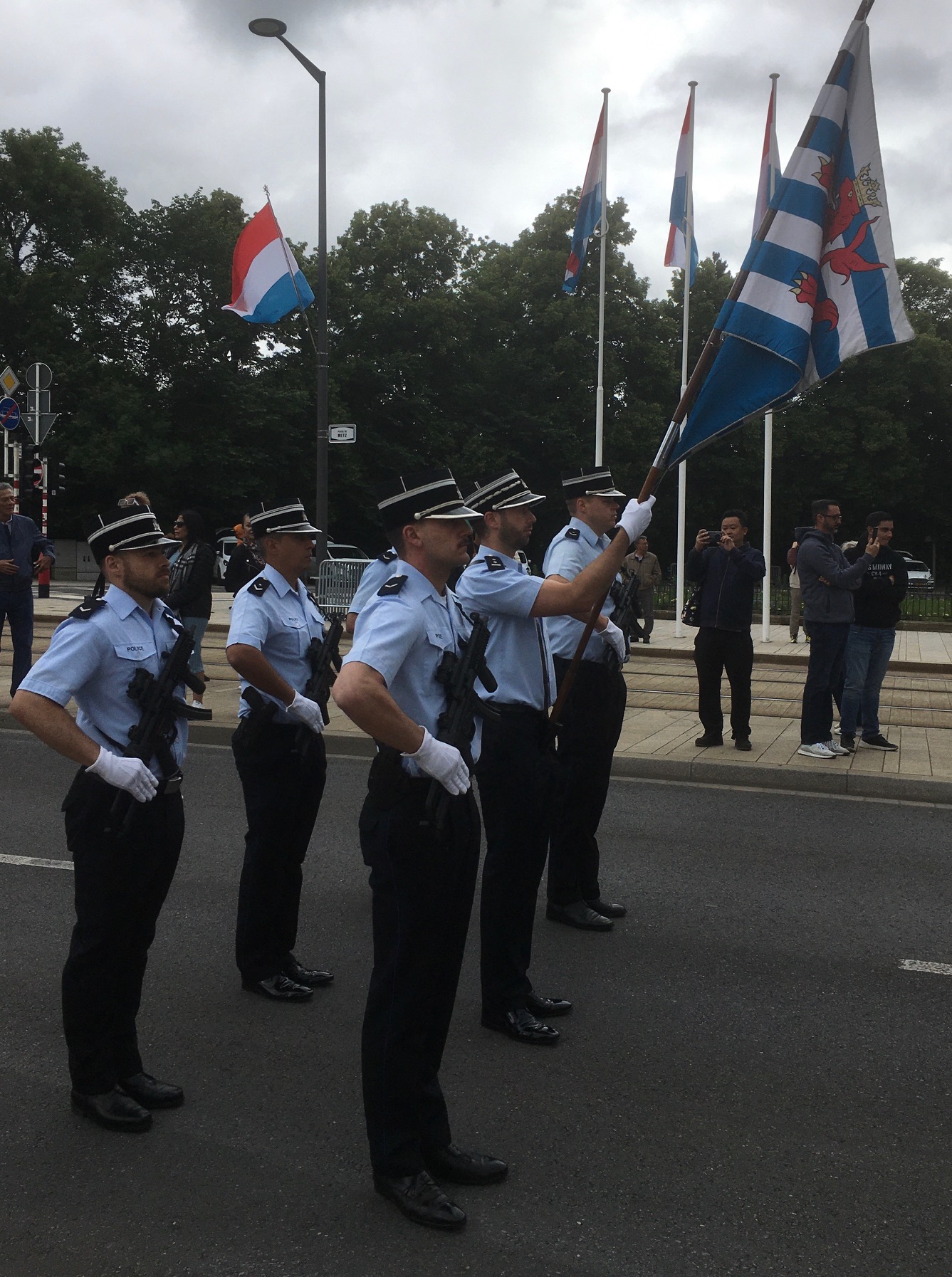 Haut war Training fir d´Parad vun Nationalfeierdag