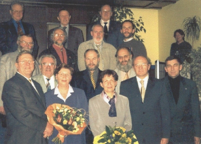 vlnr 1.Reih: A.Kayser, Th.Leyers, M.Kayser, L.Schmitz, LtCol F.Guth (EMA) 2.Reih: N.Berchem, R.Federspiel, J.Birong 3.Reih: S.Müller, J.Possing, P.Bintner, P.Faber, 4.Reih: J.Hoffmann, R.Mamer (UGDA), J.Leyers