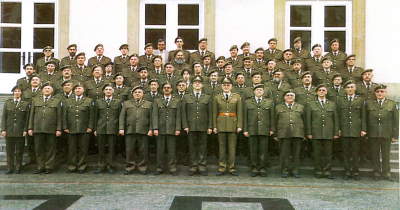 D´Amicale Garnisounsmusek an hirer beier Uniform op Nationalfeierdag 1996