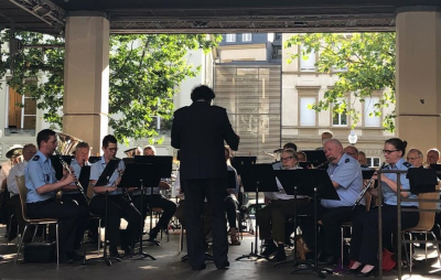 Bei guddem Wieder huet de Chef mat senge Musikanten e flotte Concert präsentéiert