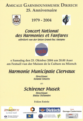 Harmonie Municipale Clervaux a Schirener Musek