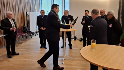 den Här Bauer, éischte Schäffe vun der Staadt Lëtzebuerg, haat och un der Feier deelgeholl an huet duerno  op eng Rezeptioun op d´Gemeng invitéiert