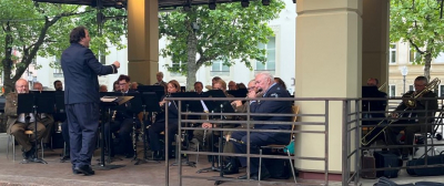 eise Chef, den Thomas Graf, huet de Concert mat engem flotte Marsch ugewénkt