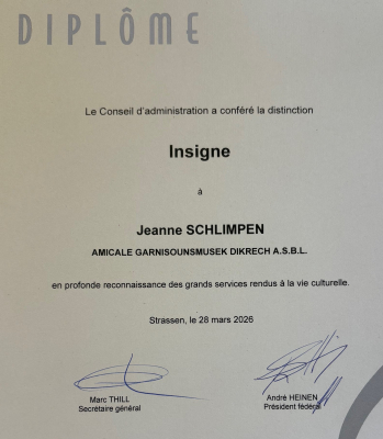 den Diplom fir d´Jeanny